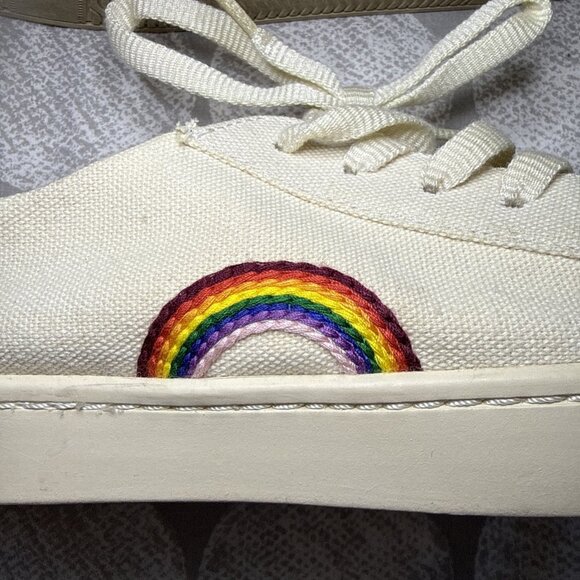 Soludos x Lockhart Embroidery Embroidered Sun Rainbow Sneaker Sz 7 - Picture 9 of 16